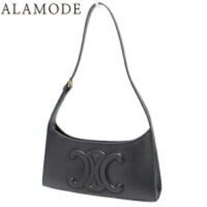 Celine Cuir Triomphe Shoulder Bag Black Smooth Calfskin